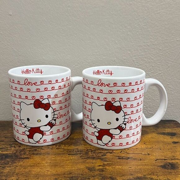 - New Release Hello Kitty Love Mug set of two. - Picture 1 of 5
